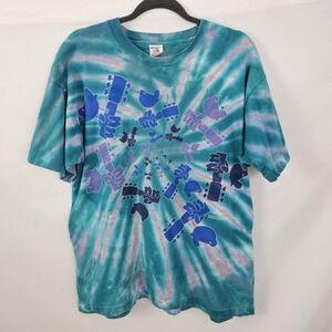 Vintage 1994 Woodstock Music Art Festival Tie Dye Shirt XL Double Sided